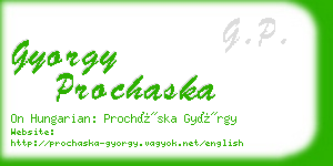 gyorgy prochaska business card